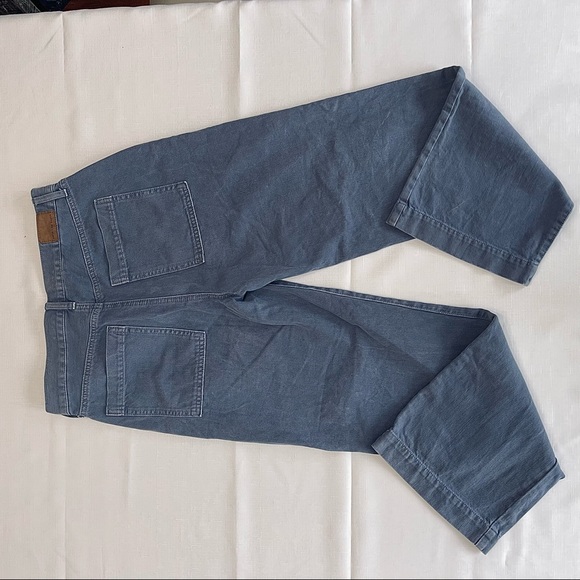 American Eagle wide leg crop pants blue denim jeans 8 X LONG loose wide legged - Picture 5 of 15